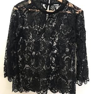 Vero Moda lace top in black